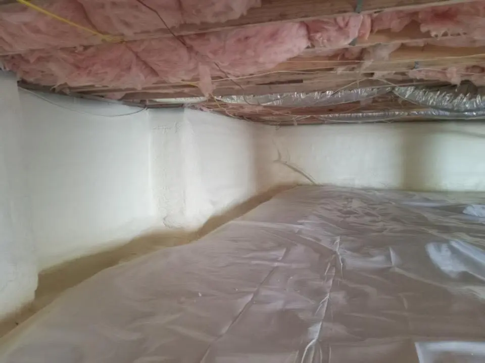 Crawl space encapsulation with closed-cell spray foam for Spray Foam Roofing in Dorr